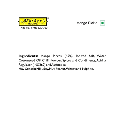 MOTHERS Recipe Pickle - Mango, 400 g Jar