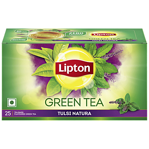 Lipton Tulsi Natura Green Tea Bags, 25 Bags