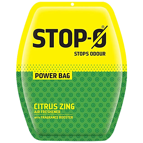 STOP-O Power Bag Bathroom Air Freshener Pouch -  Amber Rose Fragrance 10 g