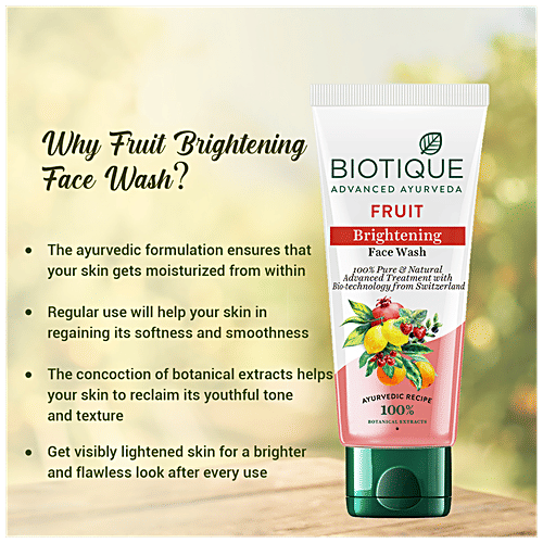 BIOTIQUE Brightening Face Wash - Fruit 50 ml