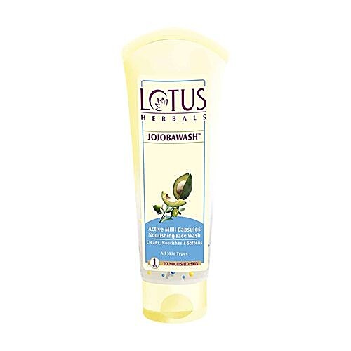 LOTUS HERBALS Jojobawash Active Milli Capsules Nourishing Face Wash 80 g