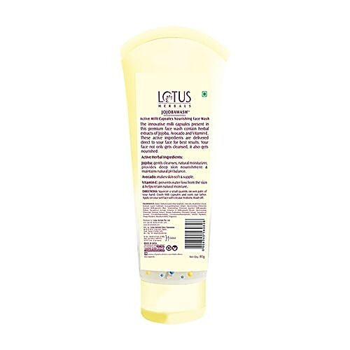 LOTUS HERBALS Jojobawash Active Milli Capsules Nourishing Face Wash 80 g