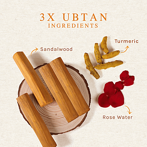 LOTUS HERBALS Radiance Boost Ubtan Face Wash - Turmeric, Sandalwood & Rose Water, Paraben Free 100 g