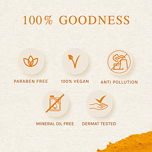 LOTUS HERBALS Radiance Boost Ubtan Face Wash - Turmeric, Sandalwood & Rose Water, Paraben Free 100 g
