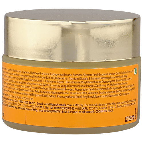 LOTUS HERBALS Radiance Boost Ubtan Face Creme - SPF 20, PA+++, Paraben Free, For All Skin Types 50 g