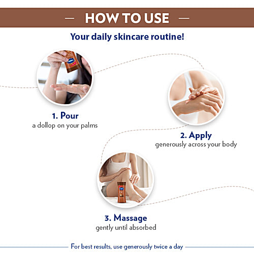 VASELINE Intensive Care Cocoa Glow Body Lotion - With Shea Butter, Non-Greasy Formula 100 ml