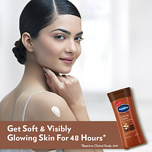 VASELINE Intensive Care Cocoa Glow Body Lotion - With Shea Butter, Non-Greasy Formula 100 ml