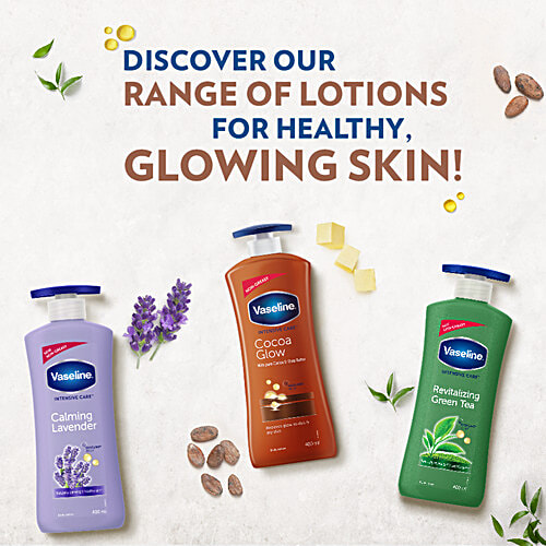 VASELINE Intensive Care Cocoa Glow Body Lotion - With Shea Butter, Non-Greasy Formula 100 ml