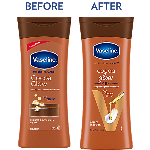 VASELINE Cocoa Glow Serum In Lotion - For Dry Skin 200 ml