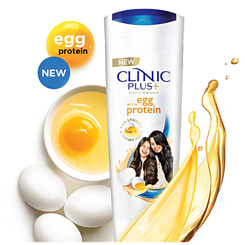 CLINIC PLUS Strength & Shine Shampoo - Egg Protein, For Strong & Shiny Hair 80 ml