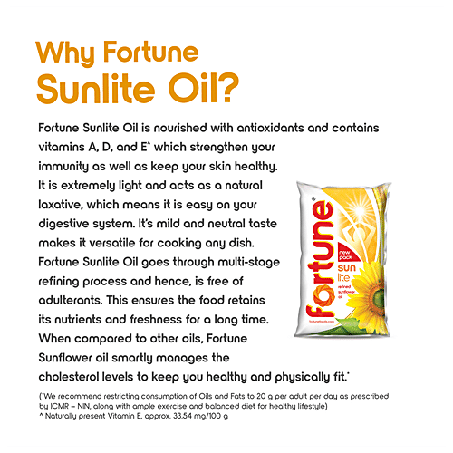 FORTUNE Sun Lite Refined Sunflower Oil 1 L