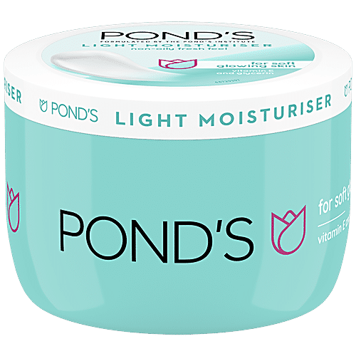 PONDS Light Moisturiser - With Vitamin E & Glycerine, For Non-Oily Fresh Feel 200 ml