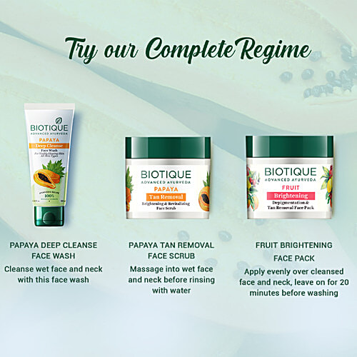 BIOTIQUE Deep Cleanse Face Wash - Papaya, For Visibly Glowing Skin, All Skin Type 50 ml