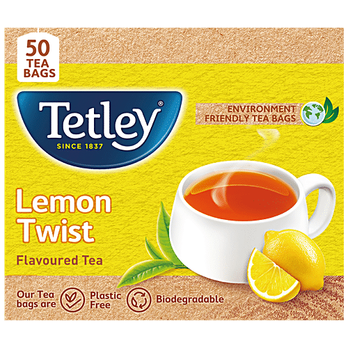 TETLEY Black Tea - Lemon Twist, Zesty Flavour, Refreshing Taste 100 g