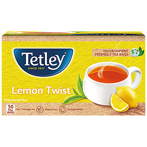 TETLEY Black Tea - Lemon Twist, Zesty Flavour, Refreshing Taste 100 g