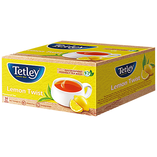 TETLEY Black Tea - Lemon Twist, Zesty Flavour, Refreshing Taste 100 g