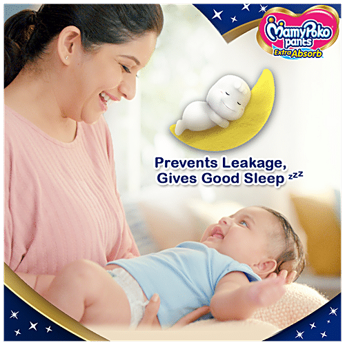 MAMY POKO Pants Diaper Extra Absorb - Medium Size, Prevents Leakage, Pull Up 6 pcs