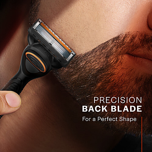 GILLETTE Fusion Power Blades for men  Perfect Shave and Perfect Beard Shape Pack of 2 Cartridges 2 pcs