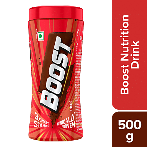 BOOST Chocolate Nutrition Drink - For 3X Stamina - Builds Bone & Muscle Strength 500 g