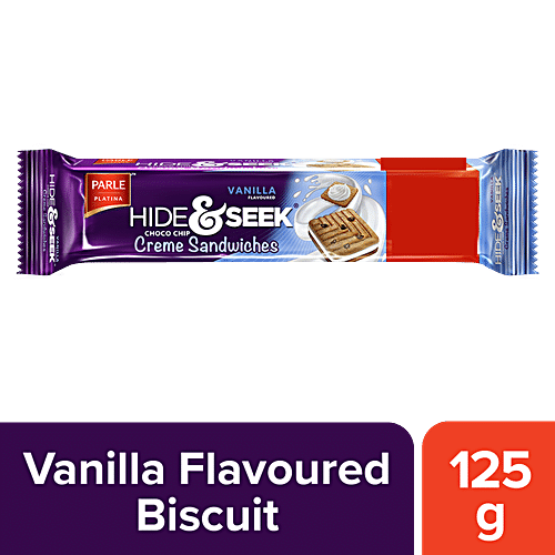 PARLE Platina Hide & Seek Vanilla Flavoured Choco Chip Sandwich Biscuits 100 g