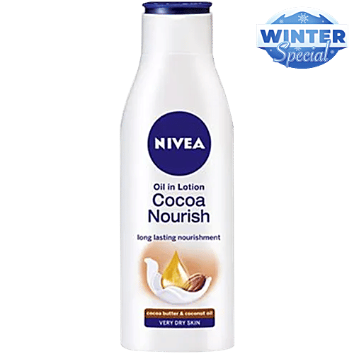 NIVEA Cocoa Nourish Oil in Lotion - Very Dry Skin, Cocoa Butter & Coconut Oil 75 ml