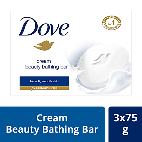 DOVE Cream Beauty Bathing Bar, Has 1/4th Moisturizing Cream 225 g