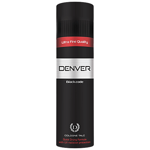 DENVER Black.Code Cologne Talc - Refreshing Fragrance 100 g