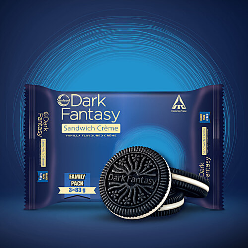 SUNFEAST Dark Fantasy Vanilla Sandwich Crème Biscuits 249 g