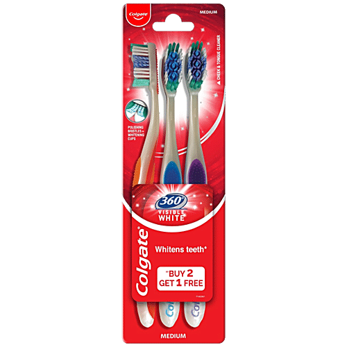 COLGATE 360 Visible White Toothbrush 3 pcs