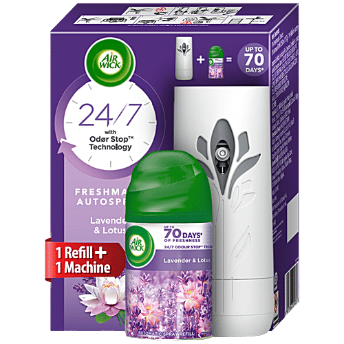 AIRWICK Freshmatic Automatic Air Freshener Kit, Lavender & Lotus 250 ml