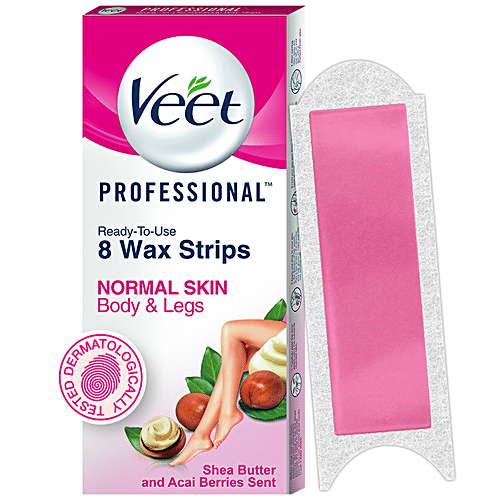 VEET Professional Waxing Strips Kit - For Normal Skin 8 pcs