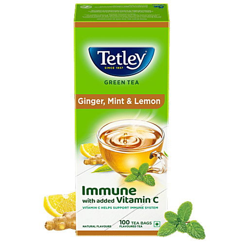 TETLEY Green Tea - Ginger Mint & Lemon, Rich In Antioxidants 140 g