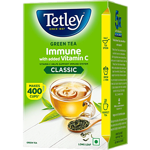 TETLEY Long Leaf Original Green Tea - Detoxifies Body 500 g