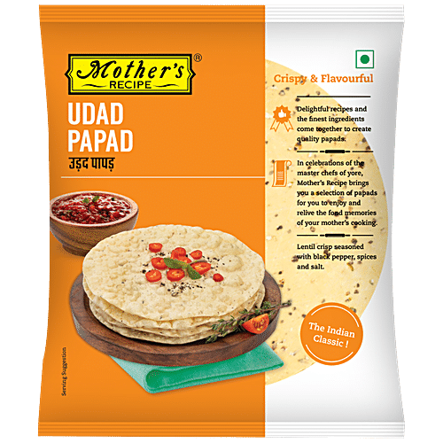 MOTHER'S RECIPE Plain Udad Papad 180 g