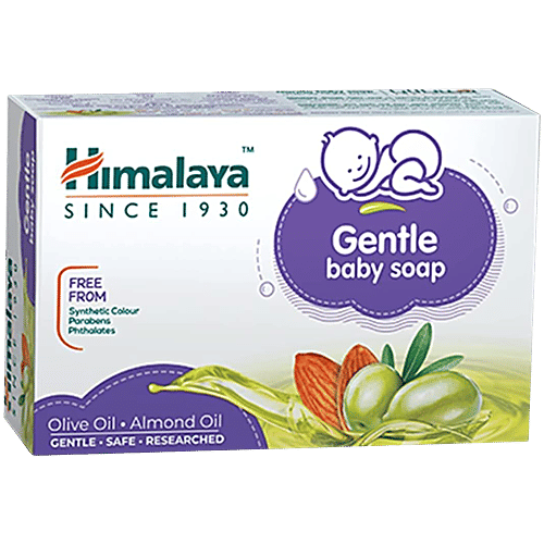 HIMALAYA Gentle Baby Soap - With Oils Of Olive & Almond, For Daily Use 75 g