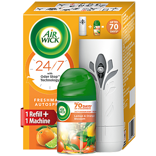 AIRWICK Freshmatic Automatic Air Freshener Kit, Lemon & Orange Blossom 2 pcs