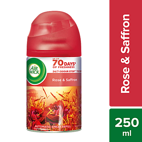 AIRWICK Freshmatic Automatic Air Freshener Spray Refill, Rose & Saffron 250 ml