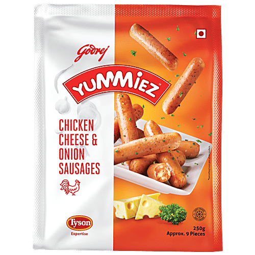 GODREJ YUMMIEZ Chicken Cheese & Onion Sausages 250 g