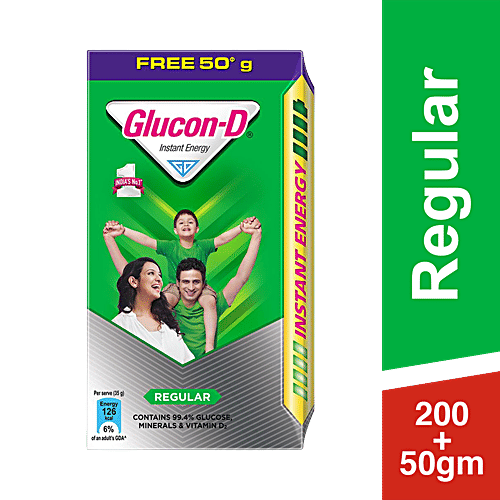 GLUCON-D Instant Energy Nutrition Drink - Regular 200 g