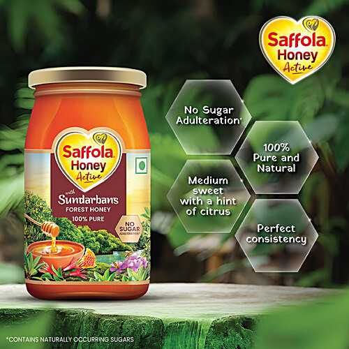 SAFFOLA Honey Active - Made With Sundarbans Forest Honey 250 g