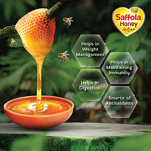 SAFFOLA Honey Active - Made With Sundarbans Forest Honey 250 g