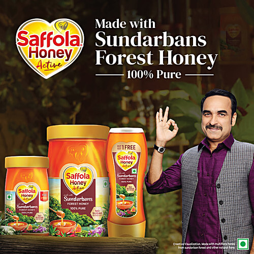 SAFFOLA Honey Active - Made With Sundarbans Forest Honey 250 g
