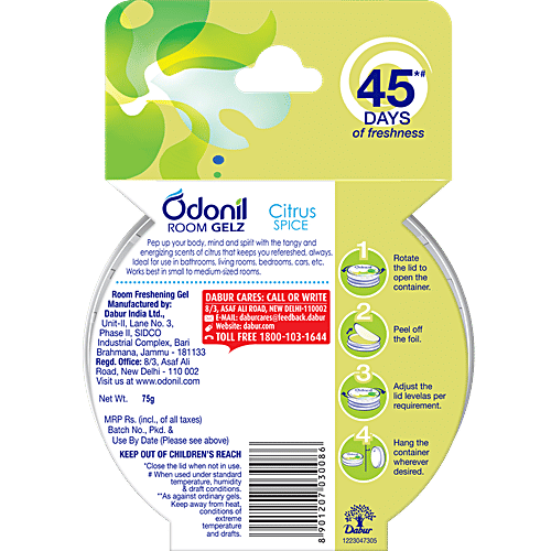 ODONIL  Nature Room Freshening Gel - Citrus Spice 75 g