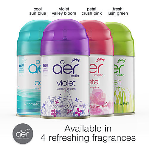GODREJ AER Matic Refill, Automatic Room Fresheners - Violet Valley Bloom 225 ml
