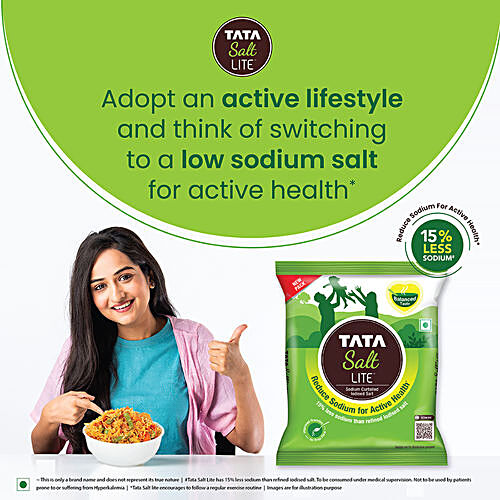 TATA SALT Lite - 15% Low Sodium Iodised Salt, For Healthy Lifestyle 1 kg