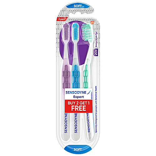 SENSODYNE Expert Toothbrush - With 20x Slimmer & Soft Cross-Active Bristles 3 pcs