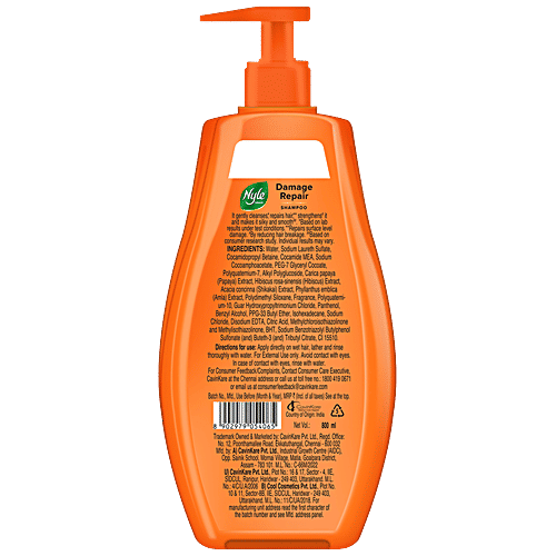 NYLE Naturals Damage Repair Shampoo - With Papaya & Hibiscus 800 ml
