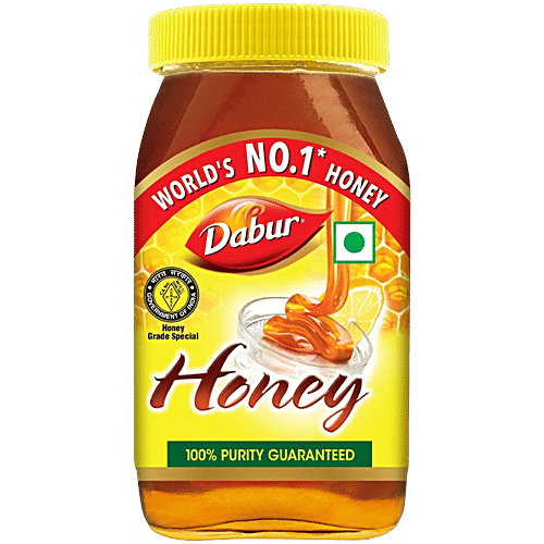 DABUR 100% Pure Honey - Worlds No.1 Honey Brand With No Sugar Adulteration 250 g