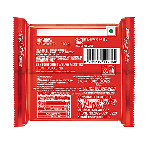 PARLE Rol.A.Cola Candy 100 g