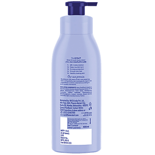 NIVEA Shea Smooth Body Milk - Dry Skin, With Deep Moisture Serum 400 ml